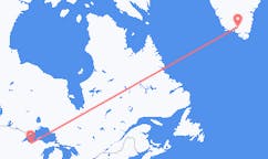 미국 아이언우드에서 출발해 그린란드 나르사르수아크로(으)로 가는 항공편