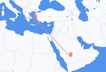 出发地 沙特阿拉伯瓦迪达瓦希尔目的地 希腊伊卡利亚岛的航班
