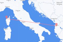 出发地 阿尔巴尼亚地拉那目的地 法国Calvi的航班