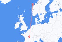 Flyg från Clermont-Ferrand, Frankrike till Ålesund, Norge
