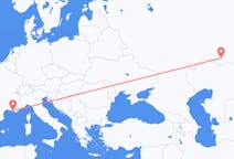 Fly fra Orenburg til Marseille