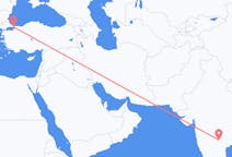 Lennot Hyderabadista Istanbuliin