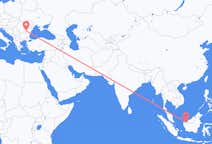 Flyreiser fra Kuching, Malaysia til București, Romania
