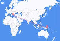 Flyreiser fra Lae, Papua Ny-Guinea til Zakynthos-øya, Hellas