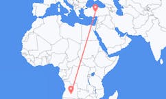 Flyreiser fra Menongue, Angola til Nevsehir, Tyrkia