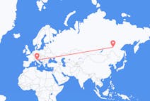 Flights from Neryungri, Russia to Bologna, Italy