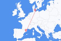 Flights from Lubeck, Germany to Barcelona, Spain