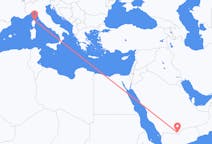 Flights from Sharurah, Saudi Arabia to Bastia, France