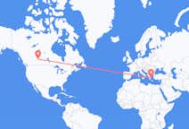 加拿大出发地 劳埃德明斯特飞往加拿大目的地 雅典的航班
