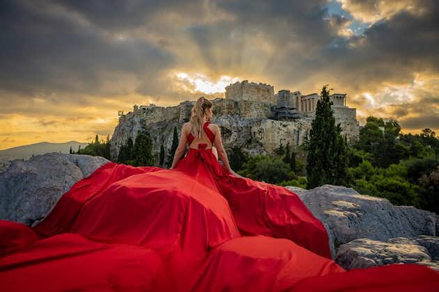 アテネでのフライングドレスのプライベート写真撮影