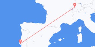 Flyrejser fra Schweiz til Portugal