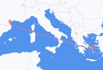 Vols depuis la ville de Mykonos vers la ville de Perpignan