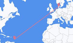 Flights from Fort-de-France, France to Billund, Denmark