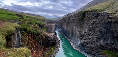 Heldags Stuðlagil Canyon og Vök Baths guidet tur