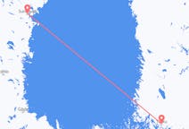 핀란드 투르쿠에서 출발해 스웨덴 순스발에게(으)로 가는 항공편