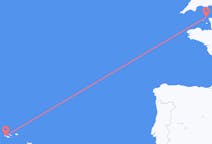 Vols depuis la ville d'Aurigny vers la ville de Horta (Açores)
