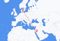 Flights from Al-`Ula to Copenhagen