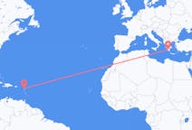 Flyg från Antigua, Antigua och Barbuda till Kalamata, Grekland