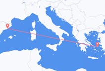 Flights from Barcelona, Spain to Icaria, Greece