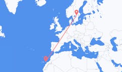 Vols depuis la ville de Fuerteventura vers la ville de Örebro