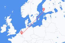Vluchten van Turku, Finland naar Luik, België
