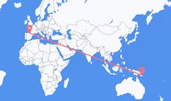 出发地 巴布亚新几内亚图菲目的地 西班牙毕尔巴鄂的航班