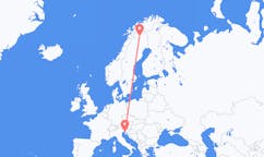 Flyg från Trieste till Kiruna