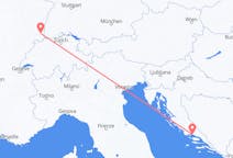 Flyg från Mulhouse, Schweiz till Split, Kroatien