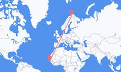 Flyg från Cap Skiring, Senegal till Lakselv, Norge