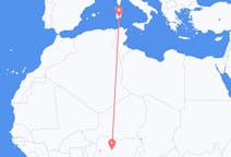 Vluchten van Kaduna, Nigeria naar Cagliari, Trento, Italië