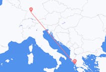 Vluchten van Preveza, Griekenland naar Stuttgart, Duitsland