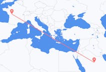 Flyreiser fra Al Qasim (provins), Saudi-Arabia til Poitiers, Frankrike