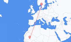 Flyrejser fra Nema, Mauretanien til Göteborg, Sverige