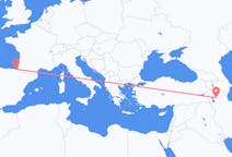 出发地 伊朗出发地 大不里士目的地 西班牙圣塞巴斯蒂安的航班