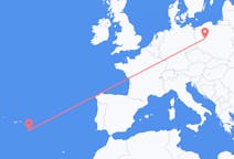 Flights from Poznań, Poland to Santa Maria Island, Portugal