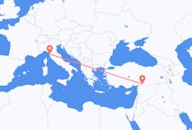 出发地 意大利出发地 比萨目的地 土耳其加濟安泰普的航班
