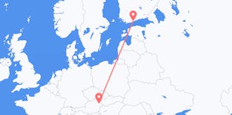 Lennot Itävallasta Suomeen