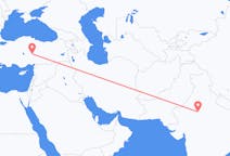 出发地 印度出发地 齋浦爾目的地 土耳其開塞利的航班