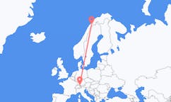 Flyg från Friedrichshafen till Narvik