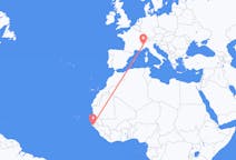 Flyreiser fra Ziguinchor, Senegal til Torino, Italia