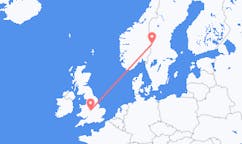 Flights from from Birmingham to Rörbäcksnäs