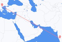 出发地 印度出发地 胡布利目的地 希腊塞萨洛尼基的航班