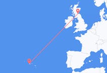 Vols depuis la ville de Horta (Açores) vers la ville de Édimbourg