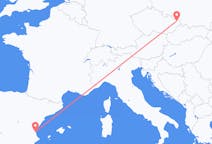 Flyrejser fra Ostrava, Tjekkiet til Valencia, Spanien