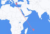 Flyrejser fra Rodrigues, Mauritius til Iraklio, Grækenland