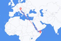 Flyreiser fra Garoe, Somalia til Venezia, Italia