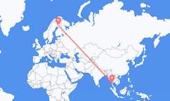 Flyg från Bokpyin, Myanmar (Burma) till Rovaniemi, Finland