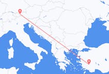 Flyreiser fra Denizli, Tyrkia til Innsbruck, Østerrike