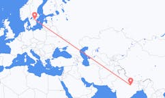 Flights from Varanasi, India to Linköping, Sweden