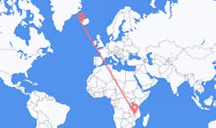 Flyreiser fra Lichinga, Mosambik til Reykjavik, Island